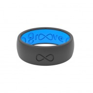 Groove Original Silicone Ring - Deep Stone Grey and Blue